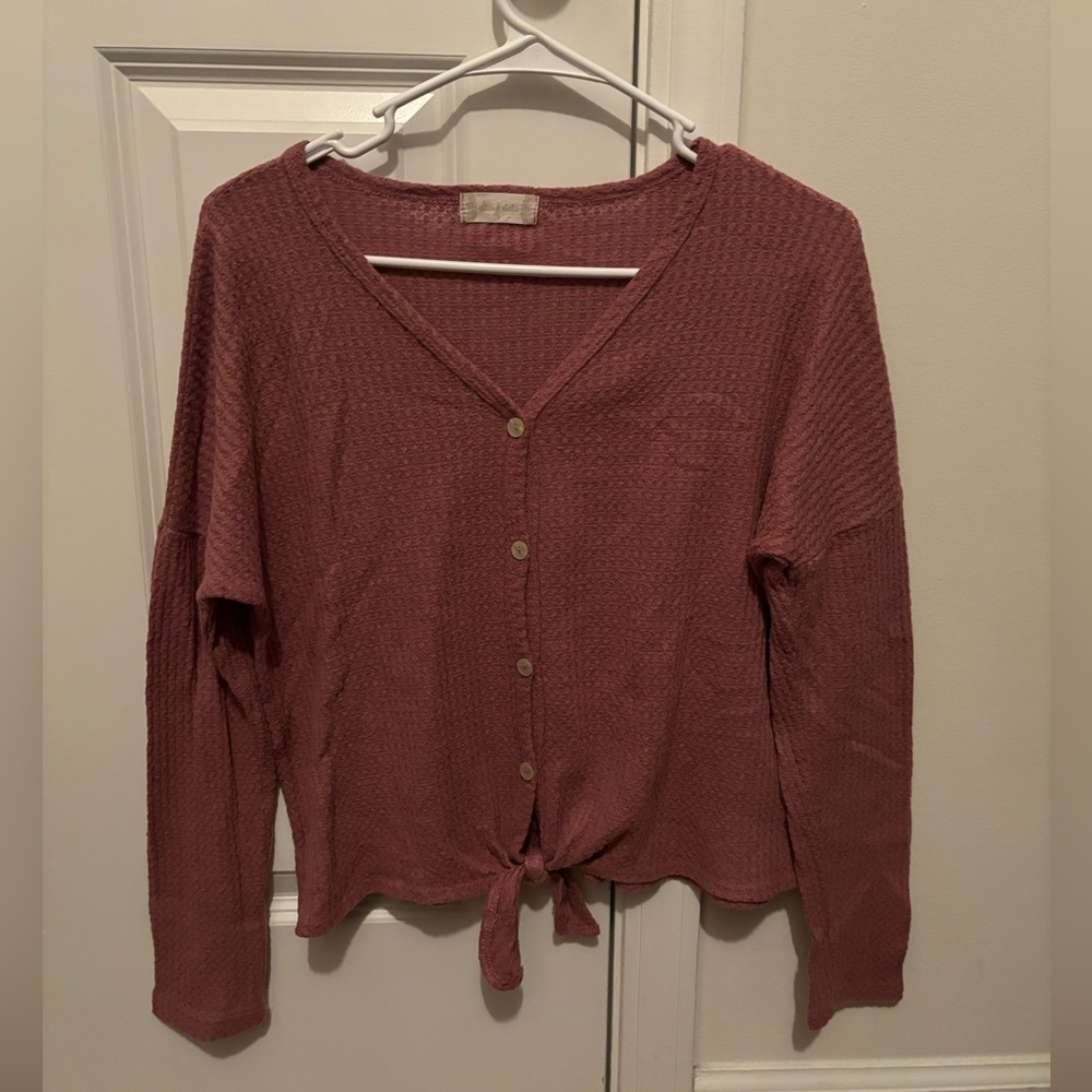 Altard State pink button down sweater size small